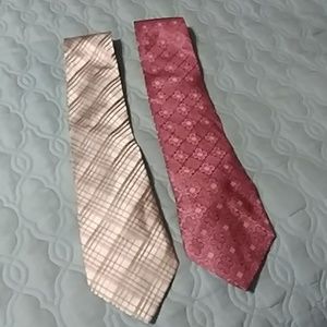 2 100% Silk Ties